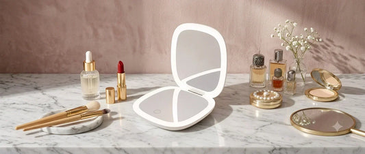Portable Makeup Mirror with Lights for Flawless Makeup On-The-Go