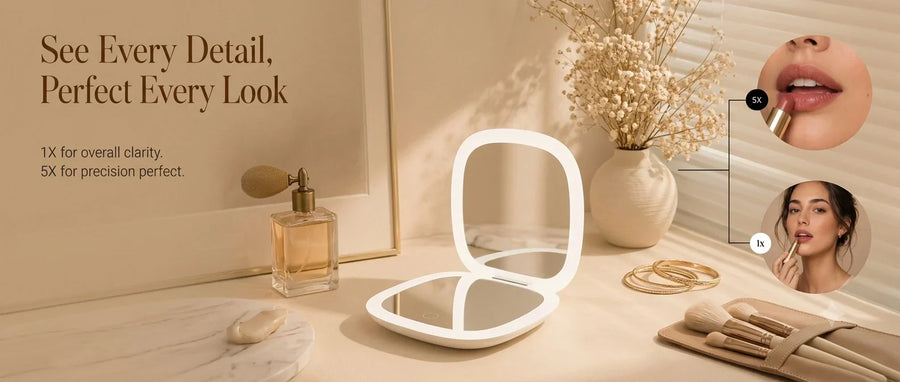 Upgrade Your Beauty Routine with a Portable LED Makeup Mirror