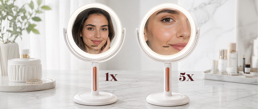 1x vs 5x Magnification Mirrors