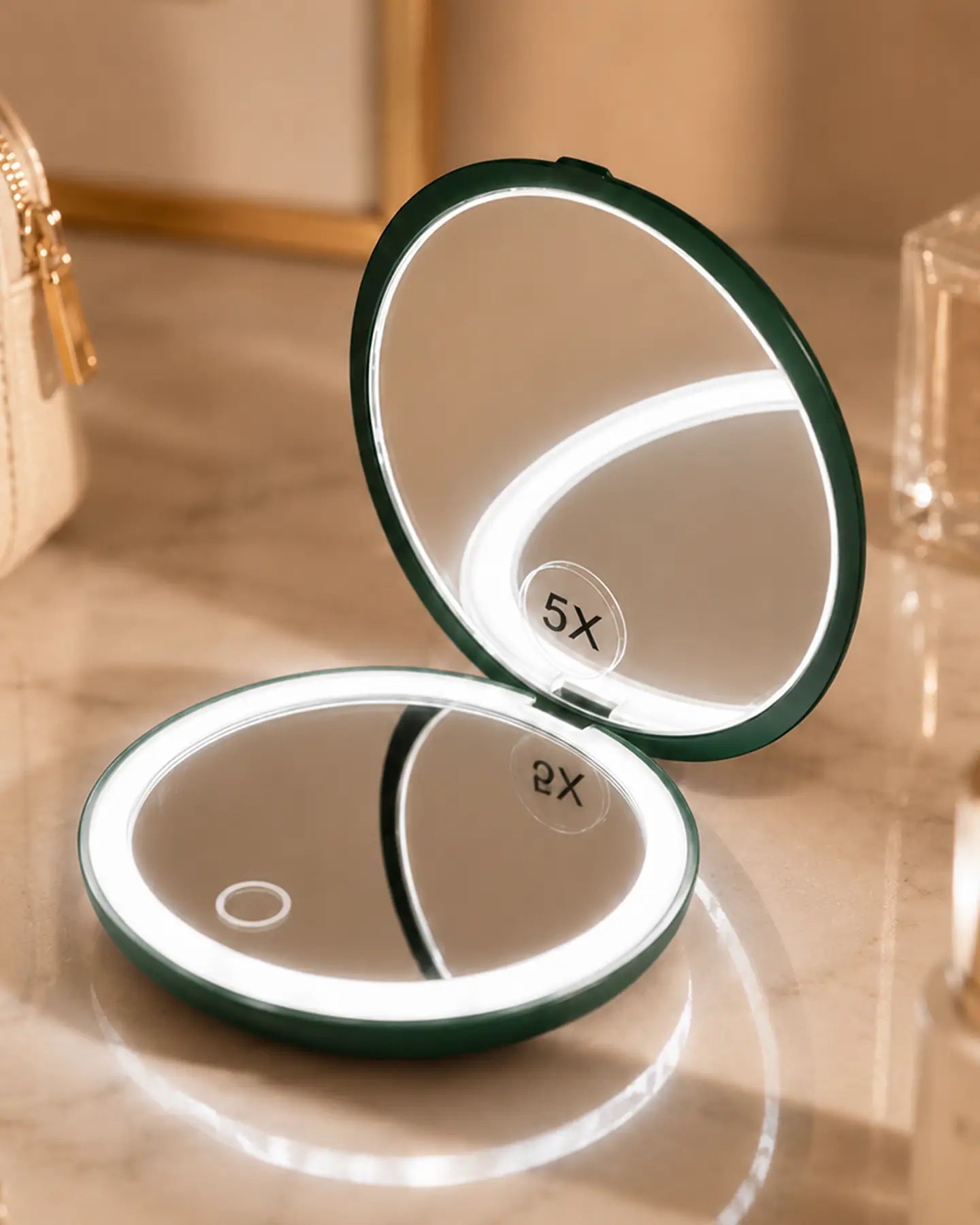 Glamye HaloMini LED Compact Mirror