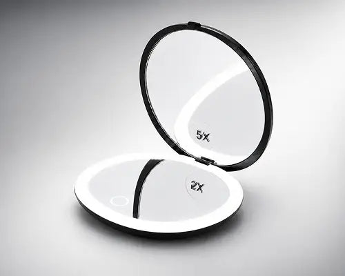 Miroir compact à DEL HaloMini de Glamye