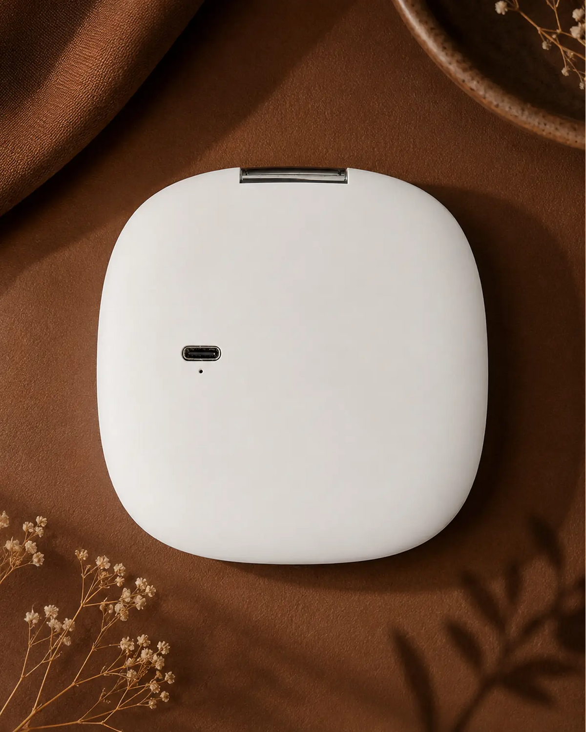 Glamye DuoGlow LED Compact Mirror - Matte White