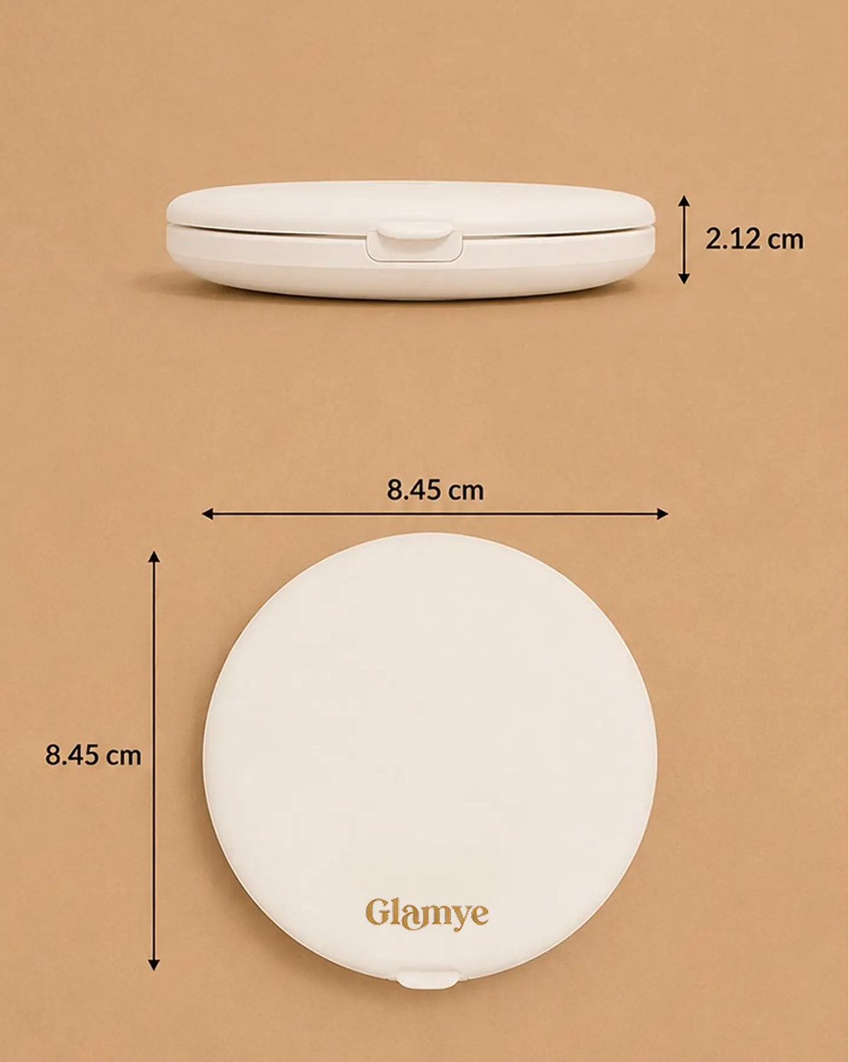 Glamye HaloMini LED Compact Mirror - Matte White