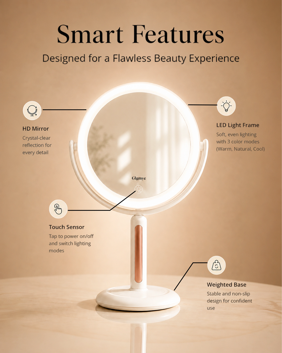 Glamye VanityGlow LED Mirror