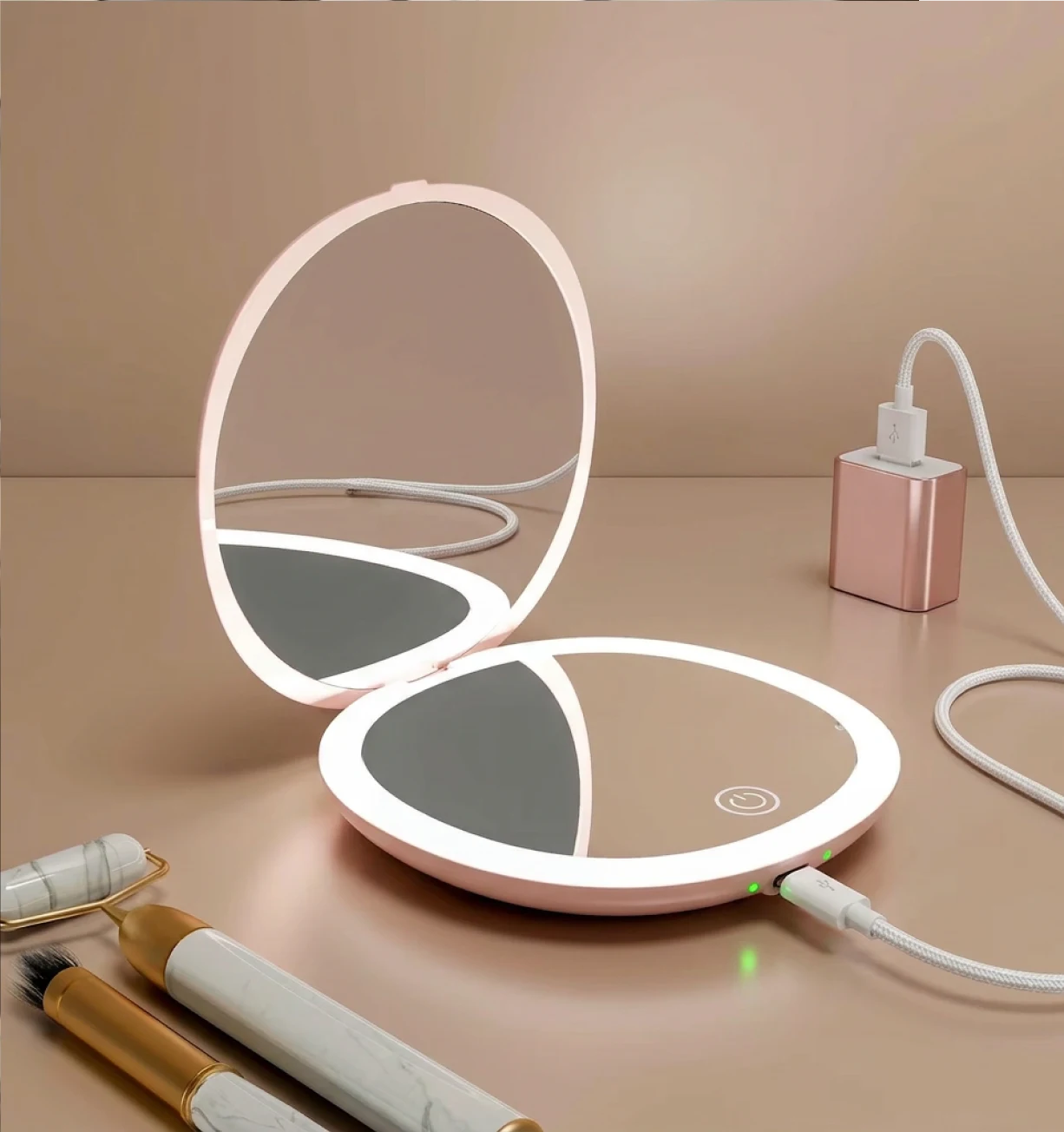 Glamye HaloMini LED Compact Mirror
