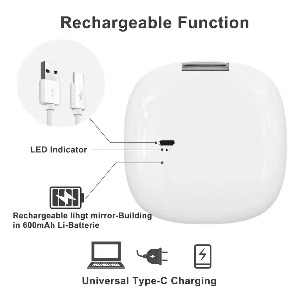 Glamye DuoGlow LED Compact Mirror